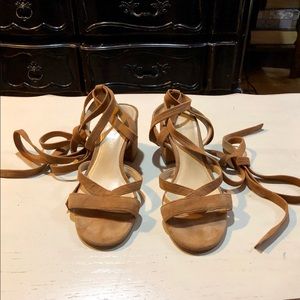 Ivanka Trump suede wrap sandal